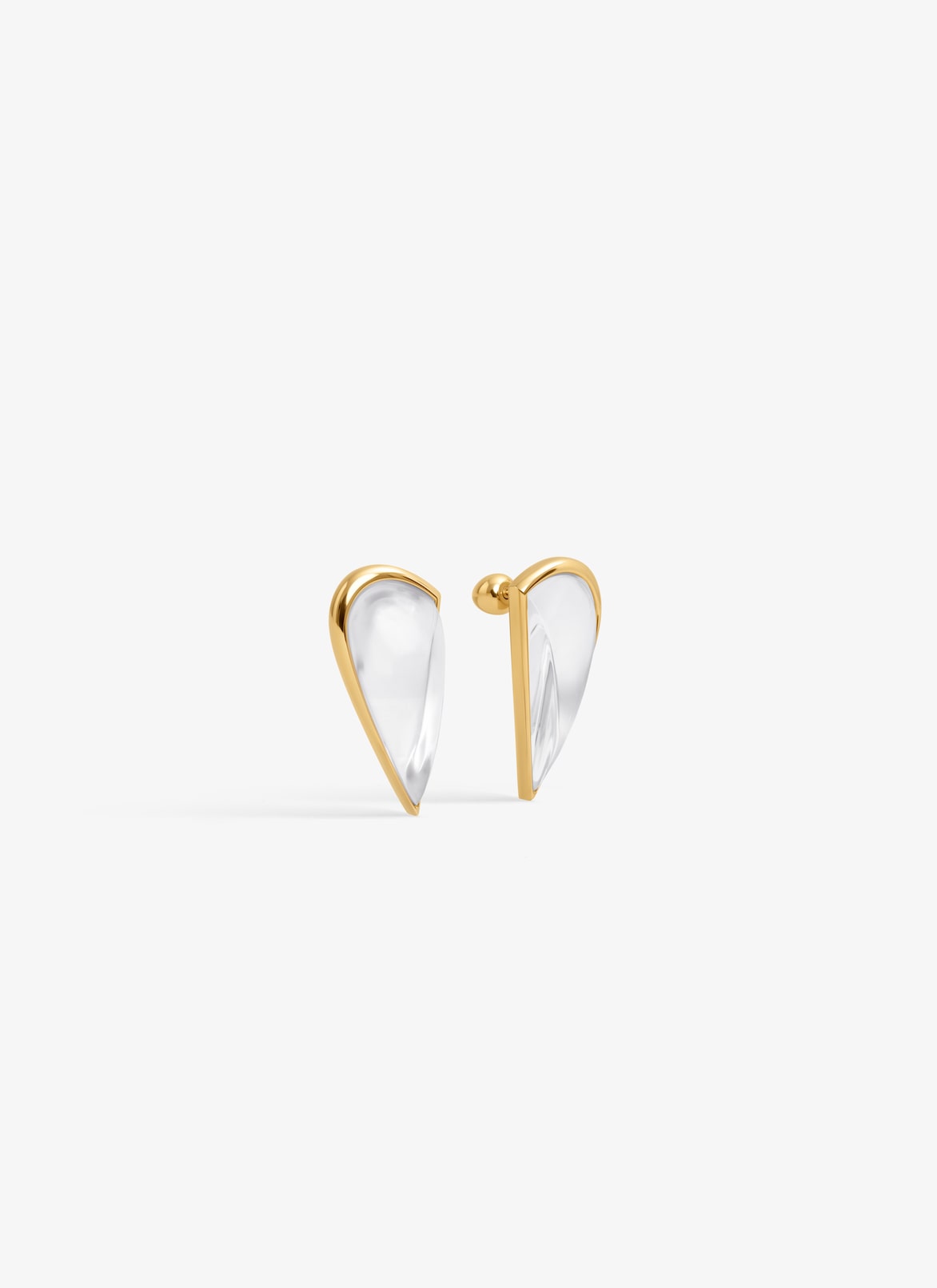 DEMI-CŒUR BOMBE EARRINGS ALAÏA TRANSPARENT DEMI-CŒUR BOMBE EARRINGS